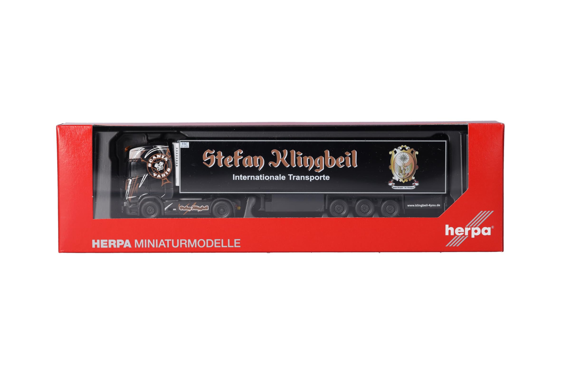 herpa Scania CS20 HD Kühlkoffer-Sattelzug Stefan Klingbeil (Hessen/Gladenbach) Truck Model 1:87 Scale Collector's German Model Plastic Figure - Image 4