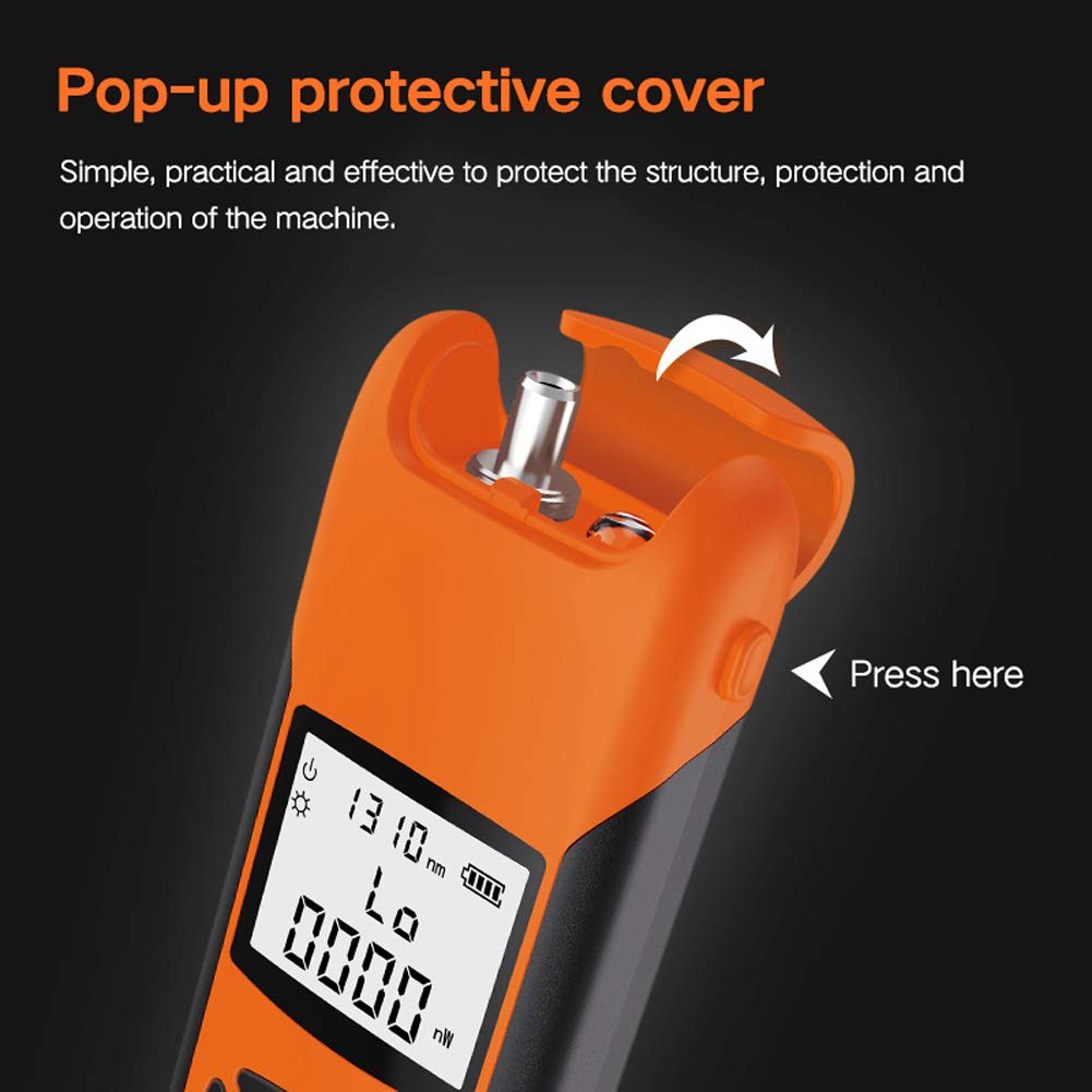Weytoll Photometre Fibre Optique Mesure Précise Auto-Étalonnage, Batterie Lithium Rechargeable Enregistrement Automatique Chargement USB