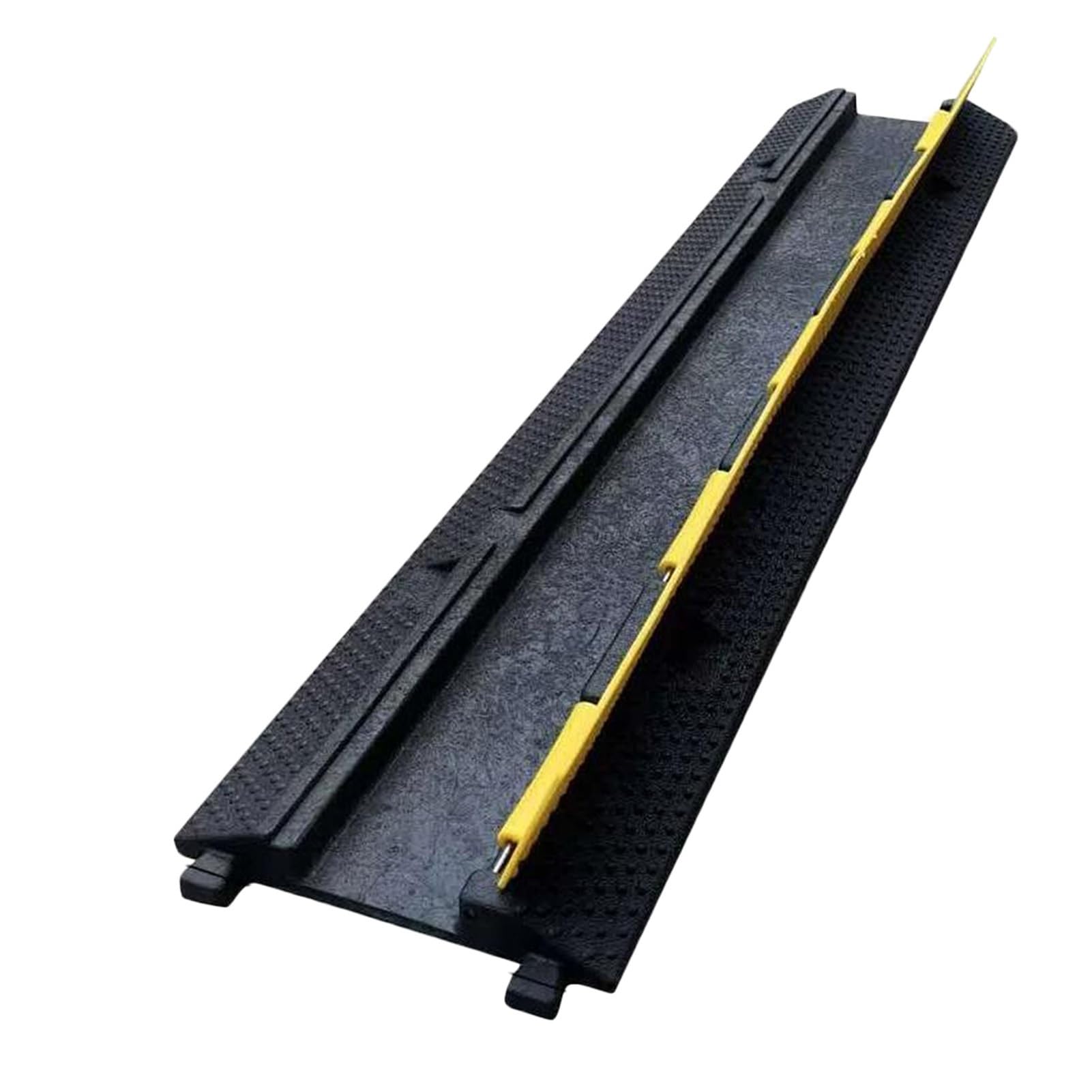 Heavy-Duty Rubber Speed Humps,Road Humps Bumps For Saftey Combinable,22000 Lbs Capacity Cable Protector Ramp，1000X220Mm