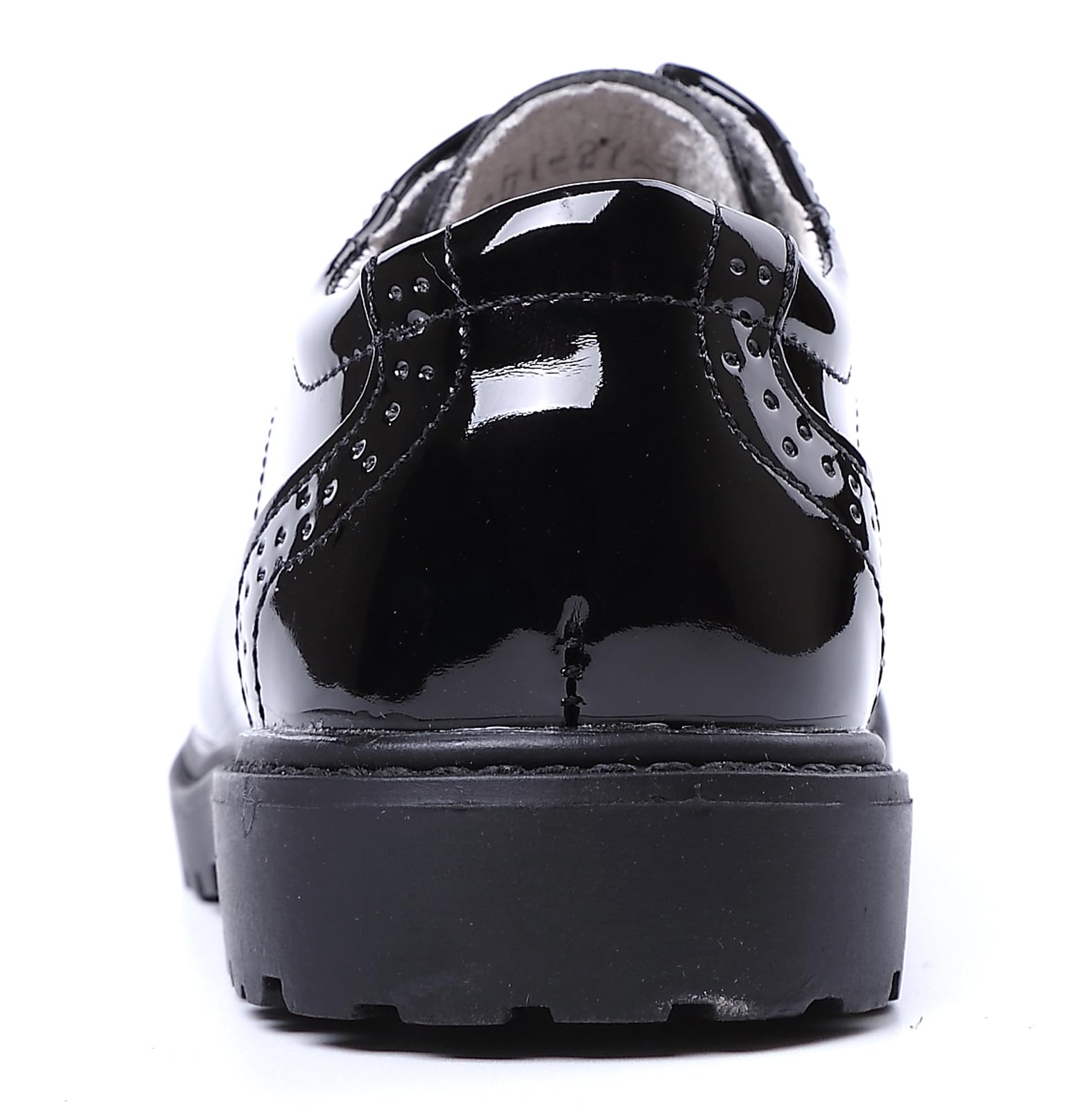 PPXID Jungen Schnürhalbschuhe wasserdichte Lackschuhe Schule Oxfords Uniform Hochzeit Anzugschuhe