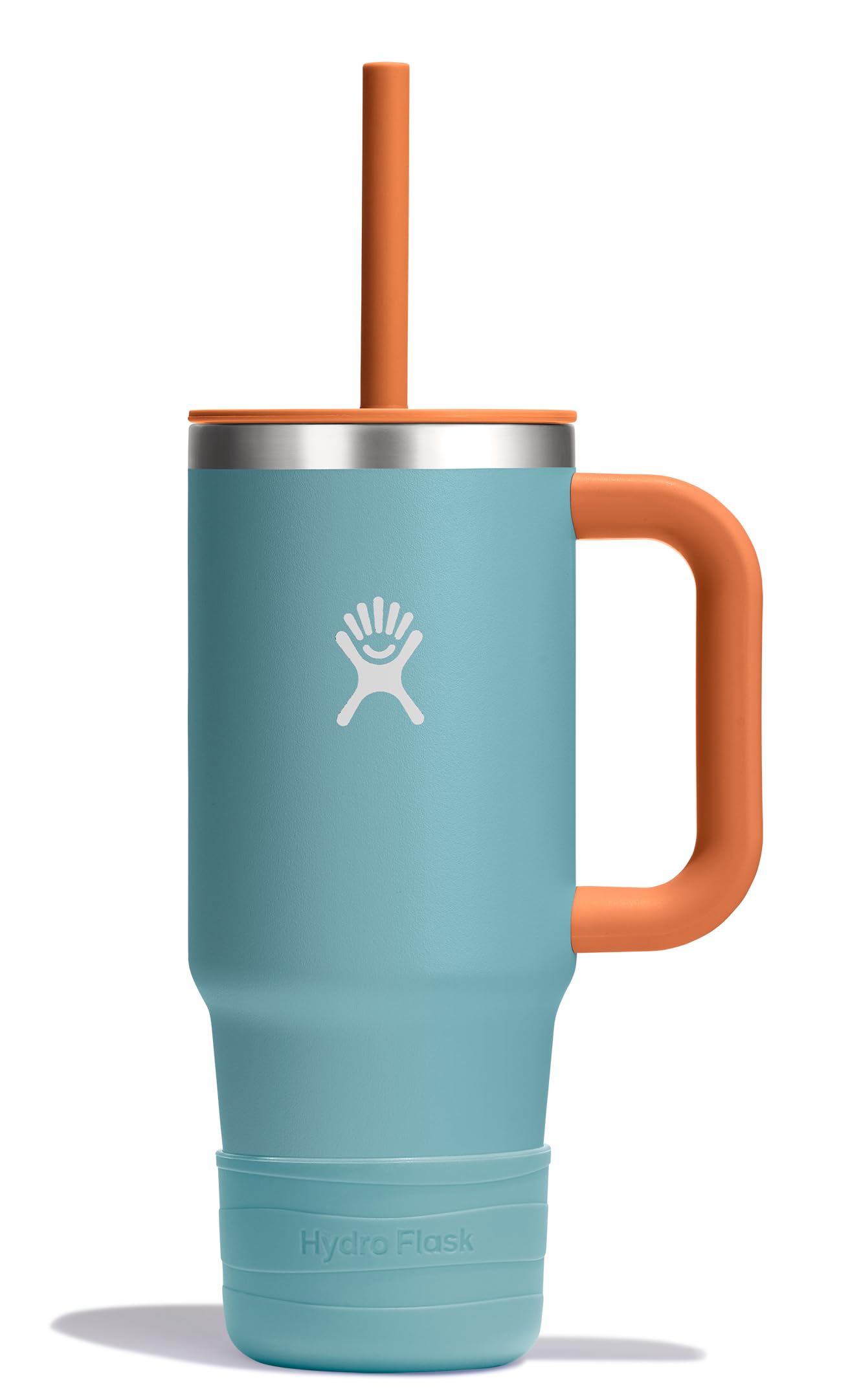 Kids 24 Oz Travel Tumbler with Handle, Lid and Straw for School - Insulated Stainless Steel in Seaspray Blue