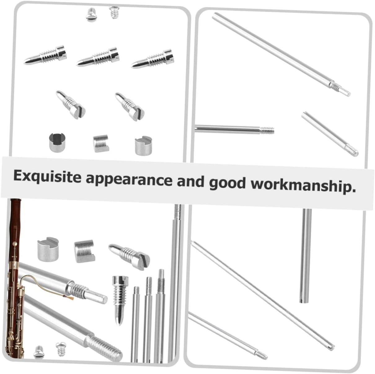 1set Bassoon Repair Parts Kit Rollers Screws Washers Lightweight Musical Instrument Repair Tools for Wind Instruments Easy to Carry Use