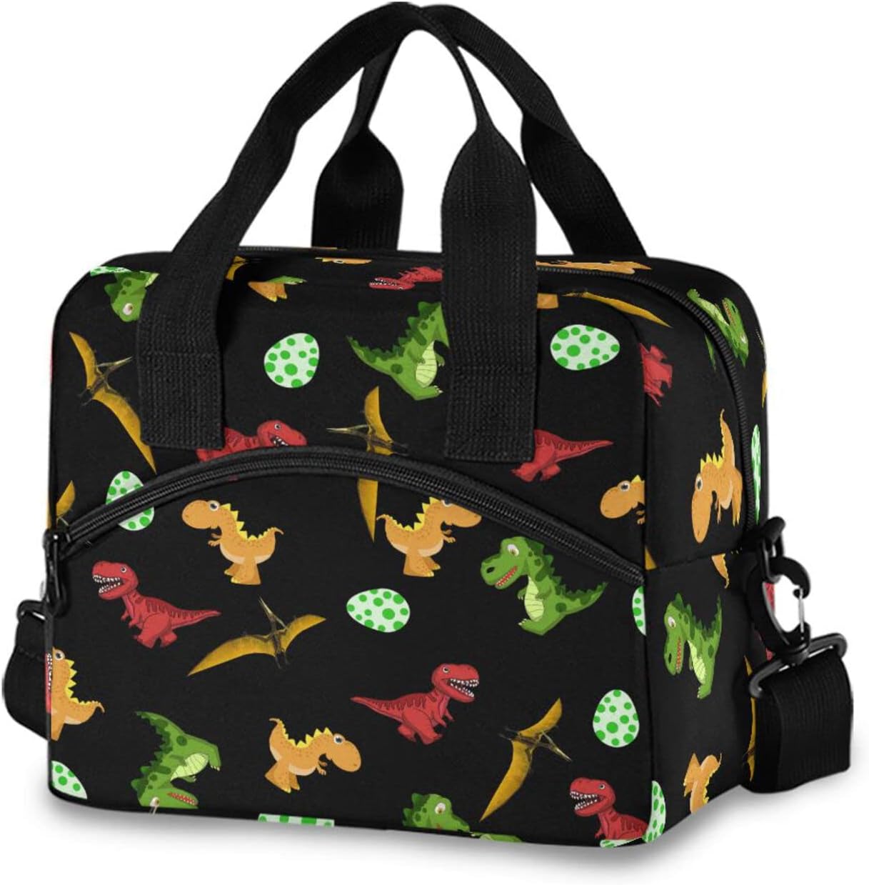 CBBYY Goth Bat Lunch Bags for Women Men, Reusable Insulated Lunch Box, Adjustable Shoulder Straps Tote Lunch Bag for Work Picnic School