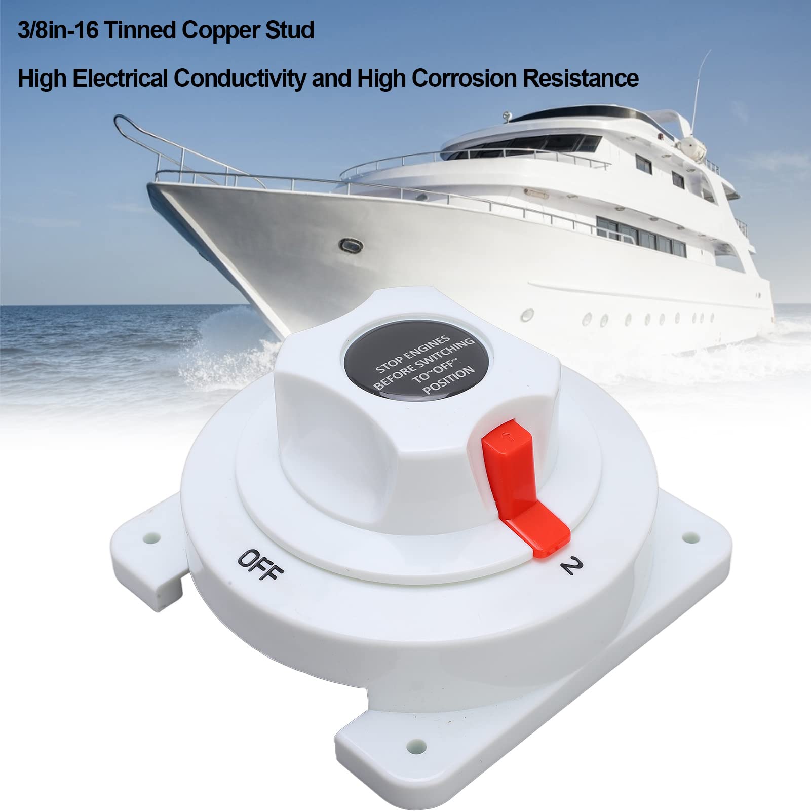 Alomejor Interruttore Staccabatteria Marino Interruttore Staccabatteria 12‑32V Interruttore Isolatore per, Barca, Auto, Camper