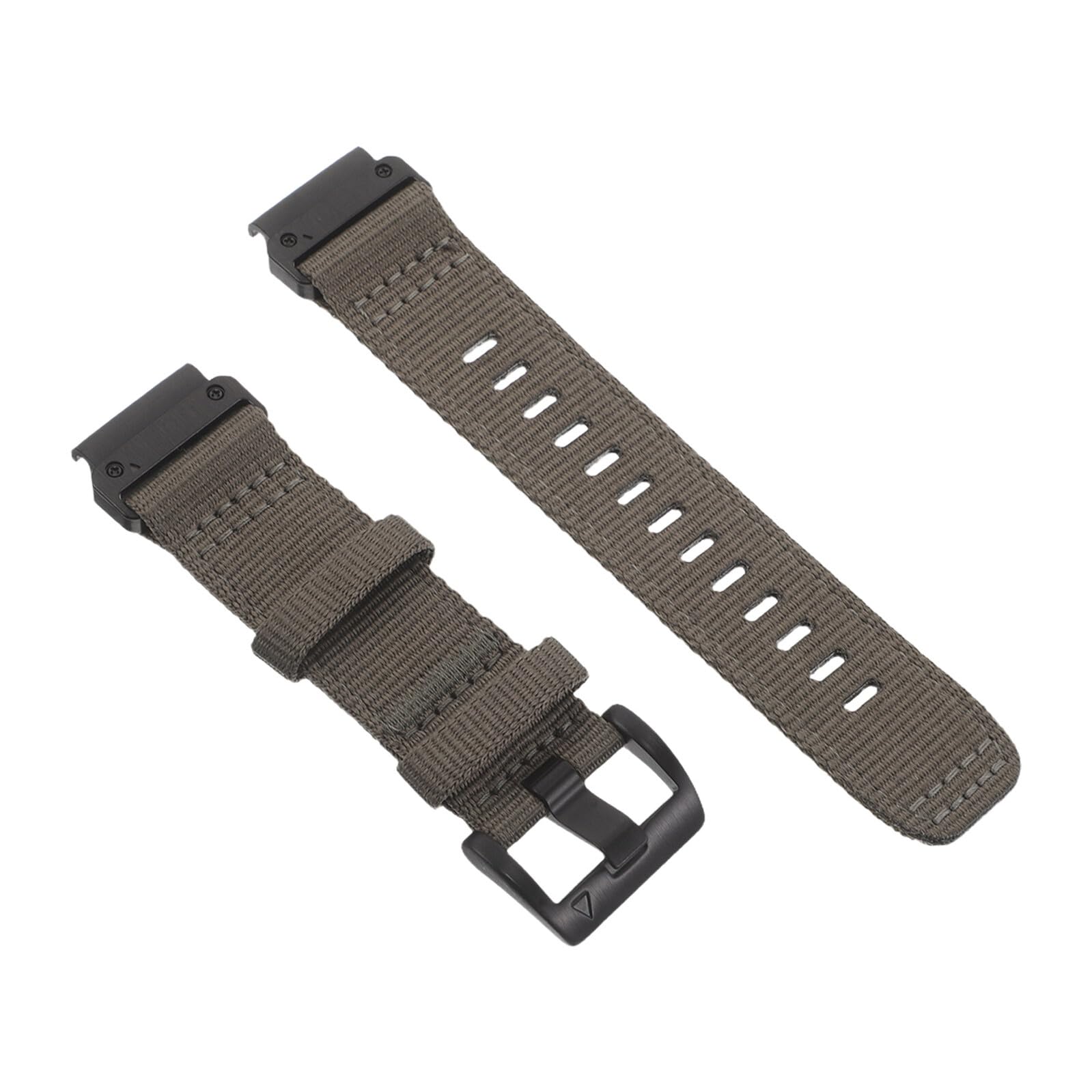 Cinturino in nylon con fibbia, cinturino sportivo resistente e sottile per uomo e donna, sostituzione rapida e sicura, 20mm, colore nero ossidiana