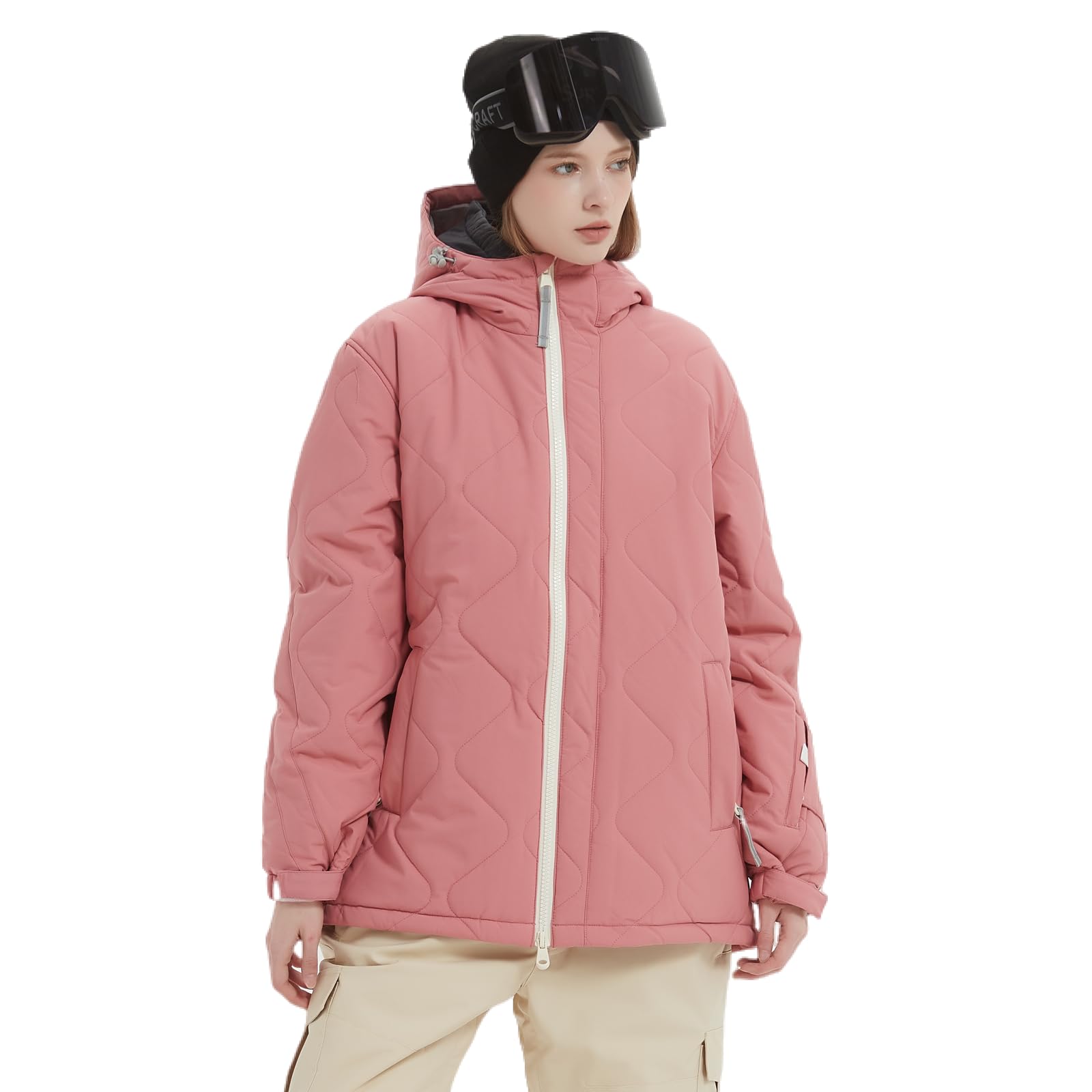Bluemagic Veste de Ski Femme Chaude d'Hiver Coupe-vent Etanche Imperméable Neige Marche Randonnée Camping
