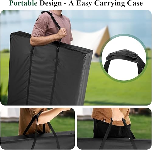 Miniatura 5 de Bolsa de almacenamiento de mesa plegable de 6 pies, bolsa de transporte portátil impermeable 600D para mesas plegables de pícniccampamentofiesta de