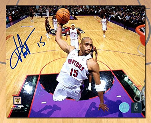Vince Carter Signed Picture Net Cam Dunk 8x10 Autographed Nba
