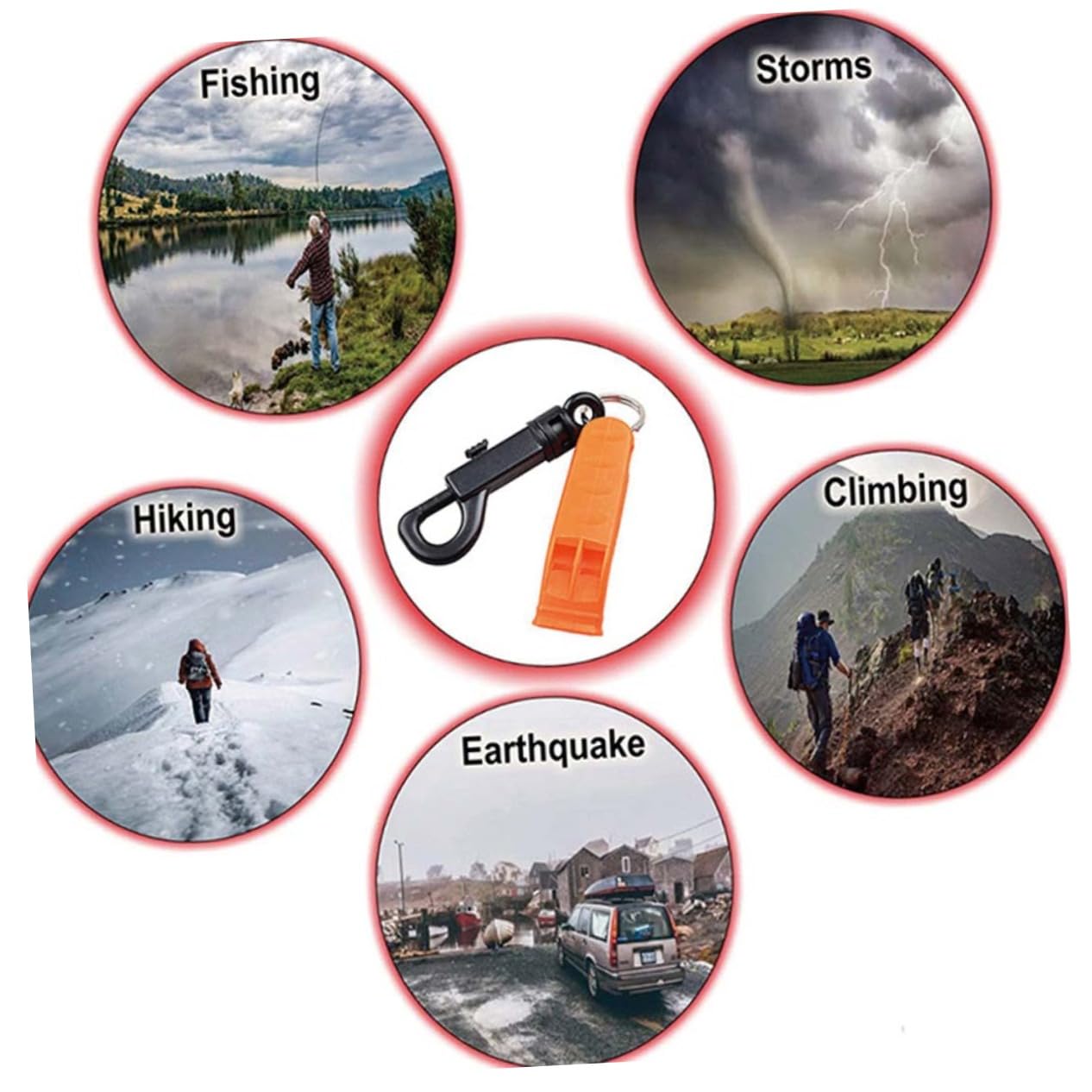 POPETPOP Fischietto D'emergenza Palestra Whistle Sopravvivenza Escursionistica Fischio Fischietto di Plastica da Campeggio Fischietto di Sopravvivenza in Plastica Orange
