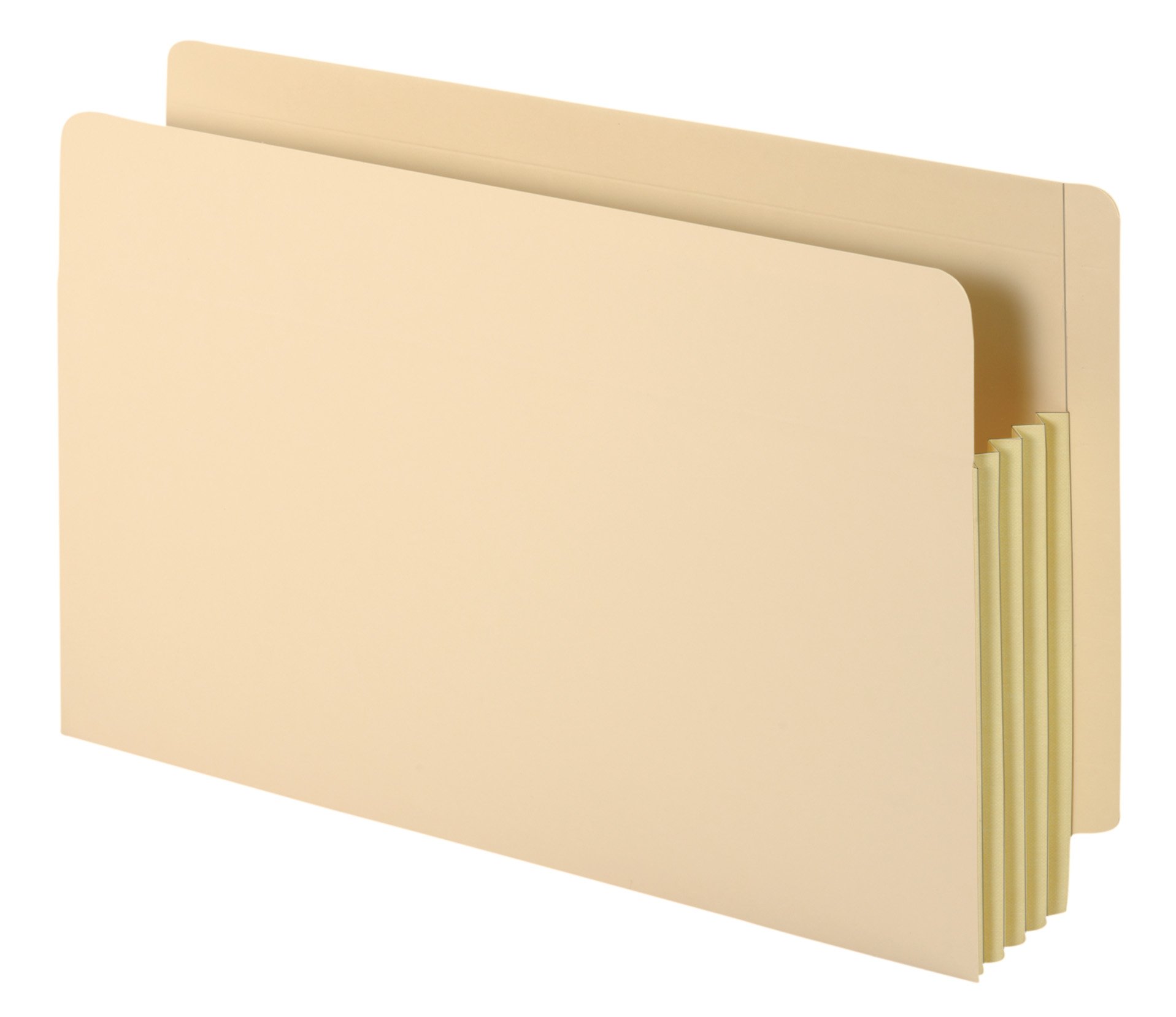 Globe-Weis End Tab File Pockets, 3.5-Inch Expansion, Tyvek Gussets, Legal Size, Manila, 10 Pockets Per Box (66164)