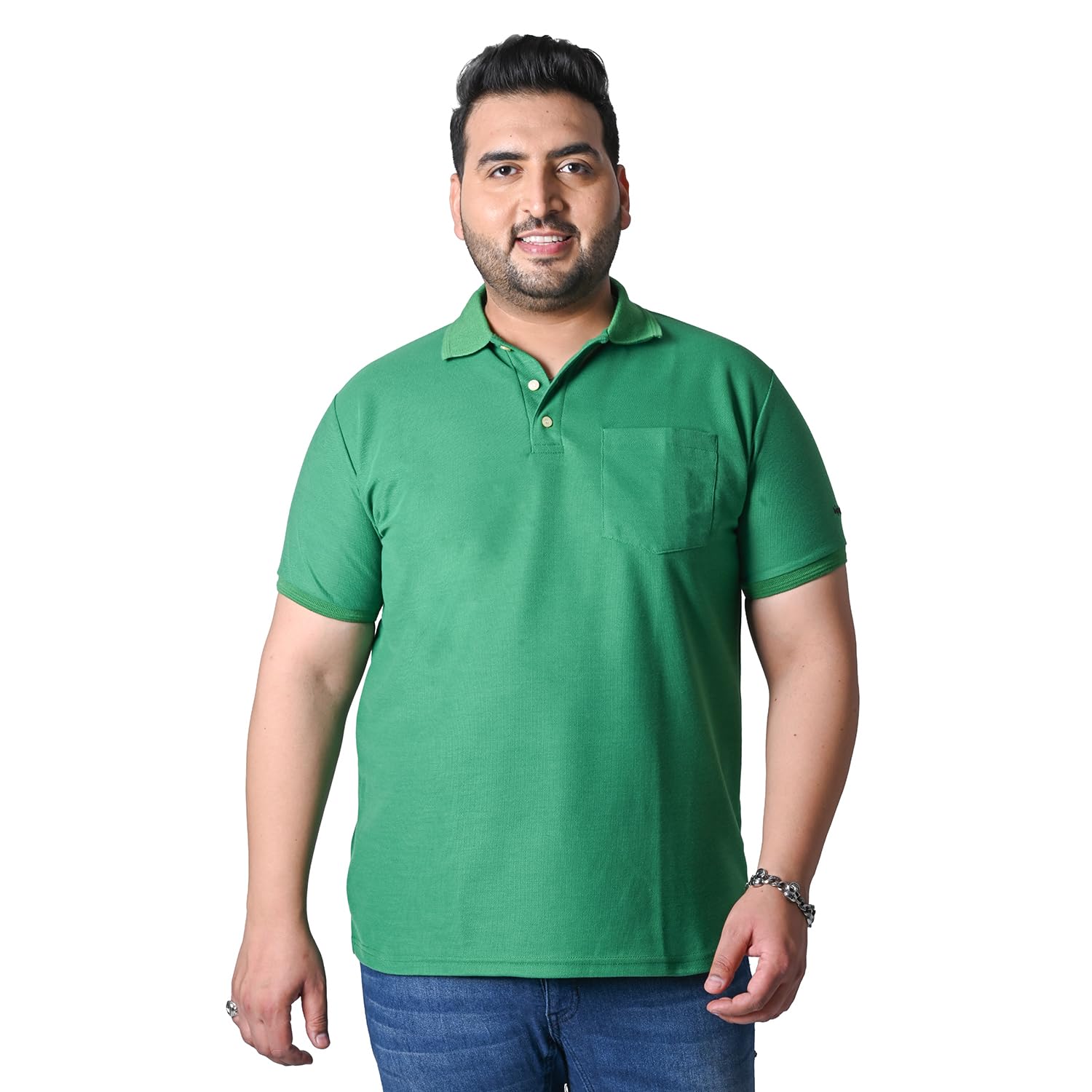 bigbanana Plus Size Men's Regular Fit Solid Polo Tshirt-picture-36