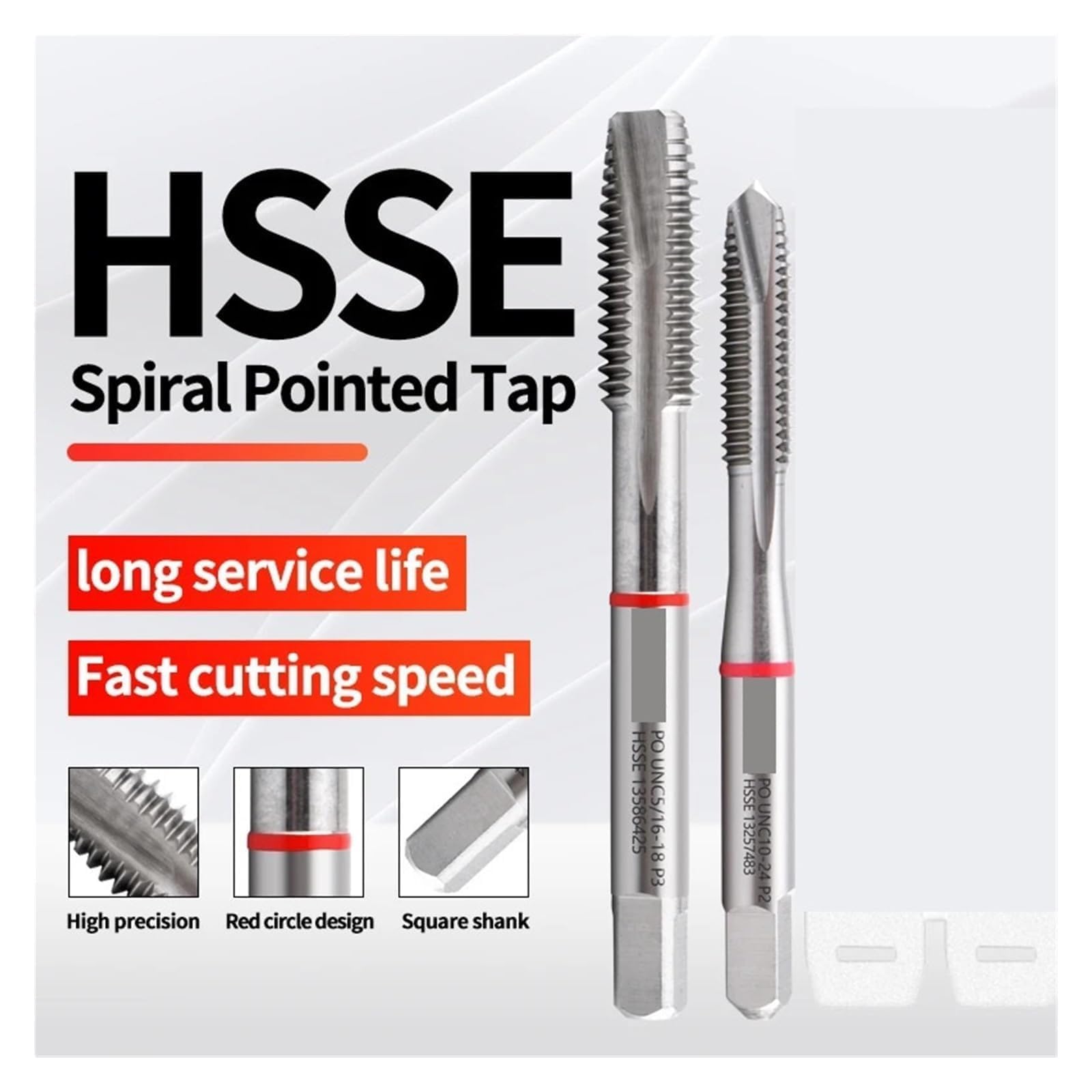 Grifo de rosca de tubo, grifos de rosca en espiral para UNC y UNF, opciones de metal duraderas para tuberías y grifos, múltiple, perfecto para aplicaciones de fontanería