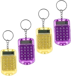 MAGICLULU Portátil 4 Pçs Calculadora De Bolso Para Computador Calculadora Calculadora Pendurada Chaveiro Calculadora De Bolso Chaveiro Calculadora Elétrica Calculadora De Plástico