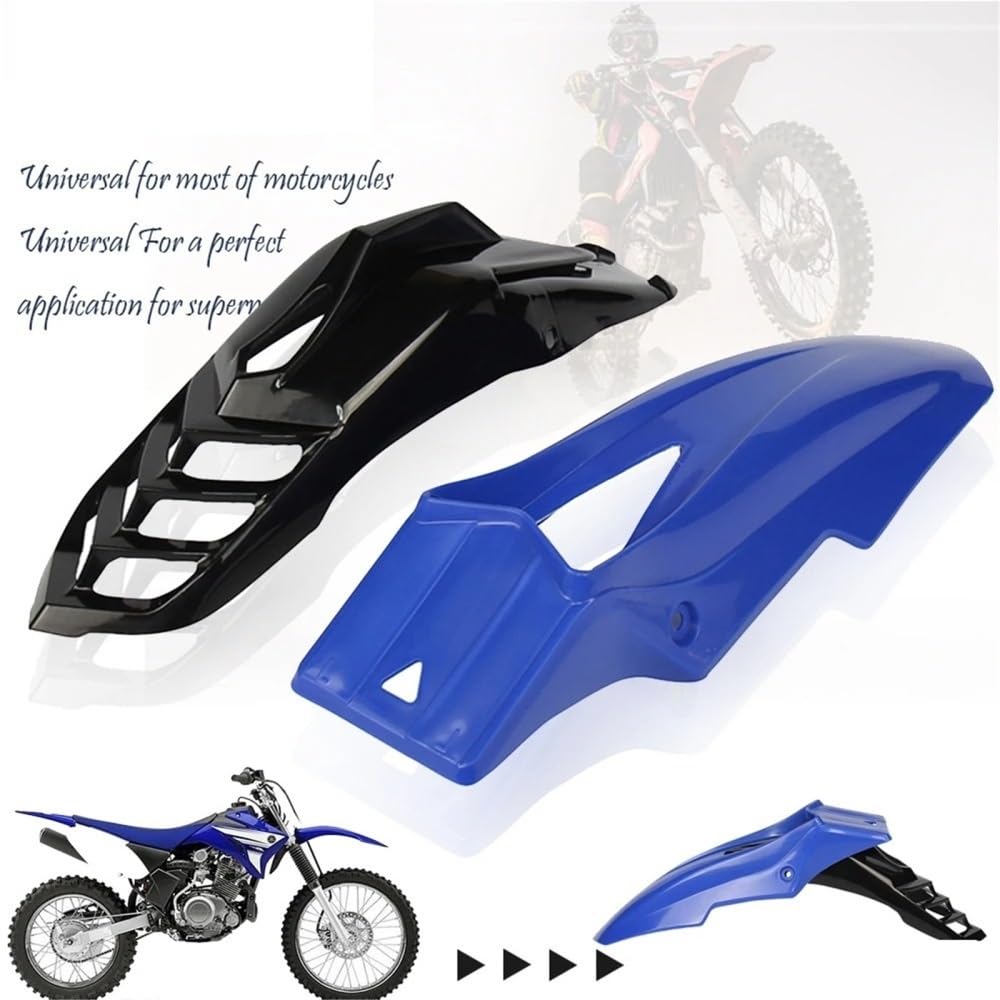 Koło przedłużenie błotnika Przedni błotnik motocykla pasuje do KX CR XR RM WR Kayo Apollo Bse Xmotos Shineray Dirt Bikes uniwersalne Błotnik zmodyfikowana(Black white)