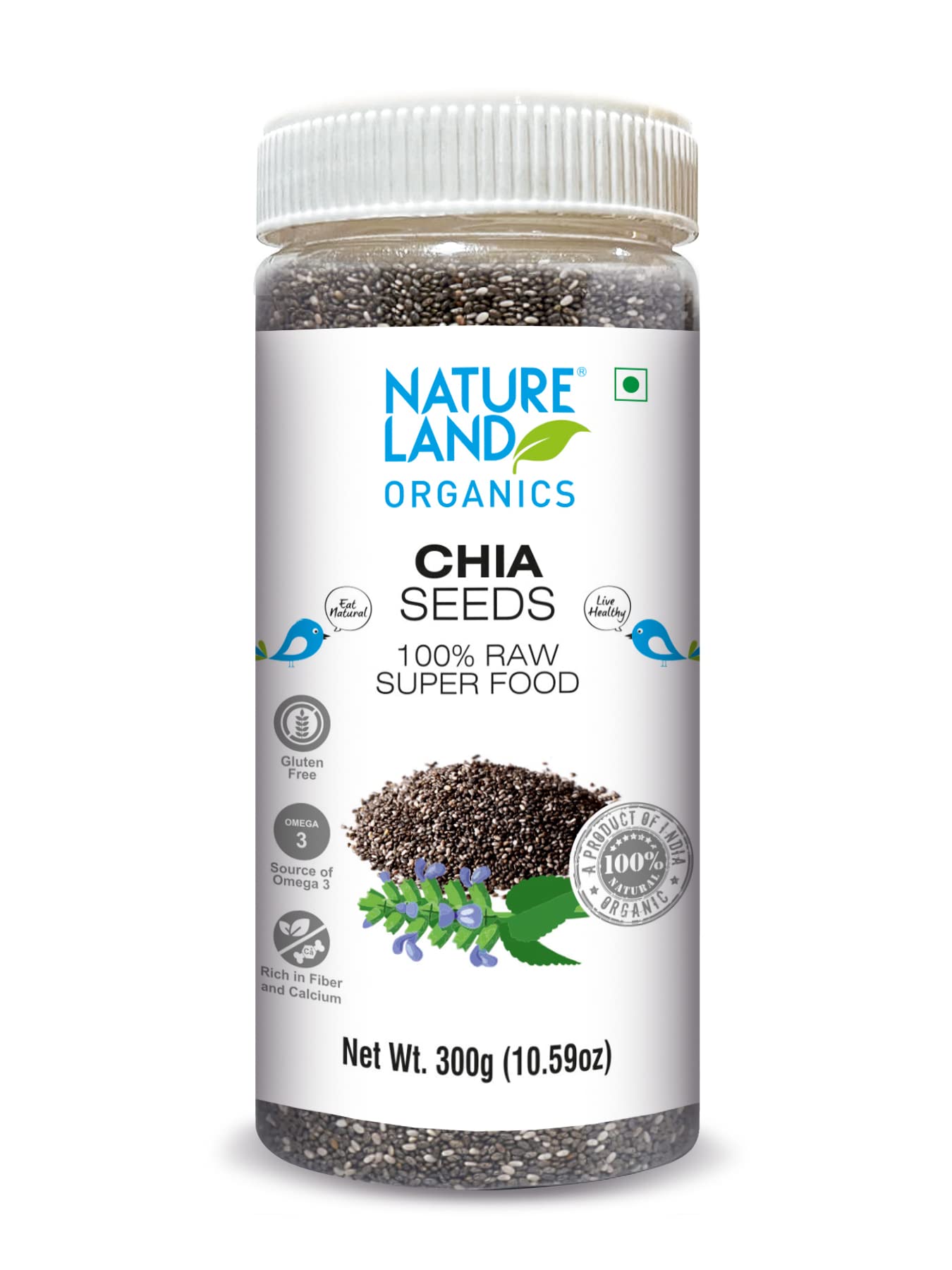 Natureland Organics Chia Seeds( Raw) 300 Gm (B0C59LQ885) Amazon Price History, Amazon Price Tracker
