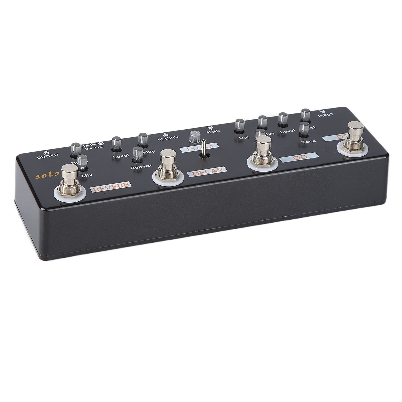Pedał Efektów Gitarowych, 5 Trybów Opóźnienia Pogłosu Fx LOOP Distortion Overdrive z True Bypass, do Akcesoriów do Gitary Elektrycznej