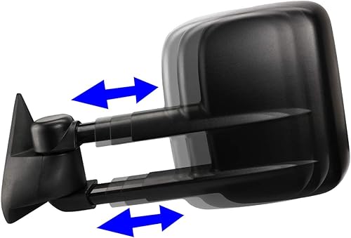 Miniatura 3 de DNA Motoring TWM-021-T111-BK - Par de espejos laterales de remolque calefactables compatibles con SilveradoSierra 99-02, Tahoe 00-02YukonSuburban,