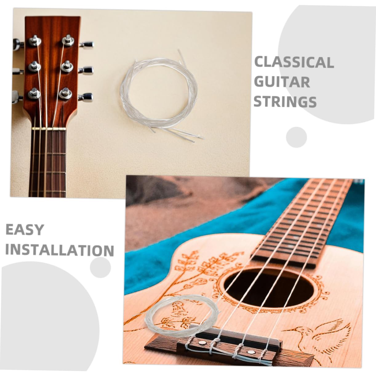 Amazon.co.jp: TOYANDONA 2セット ナイロン弦 クラシックギター用