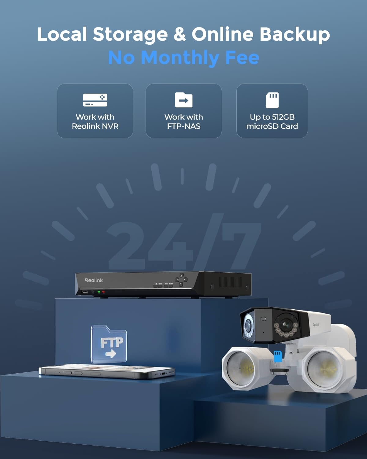 REOLINK Duo Floodlight PoE, 4K Dual-Lens Security Camera, Outdoor PoE IP Camera with 180° Ultra-Wide Angle, 1800 Lumen Floodlight, Human/Vehicle/Pet Detection, Two Way Talk, Waterproof - Image 7