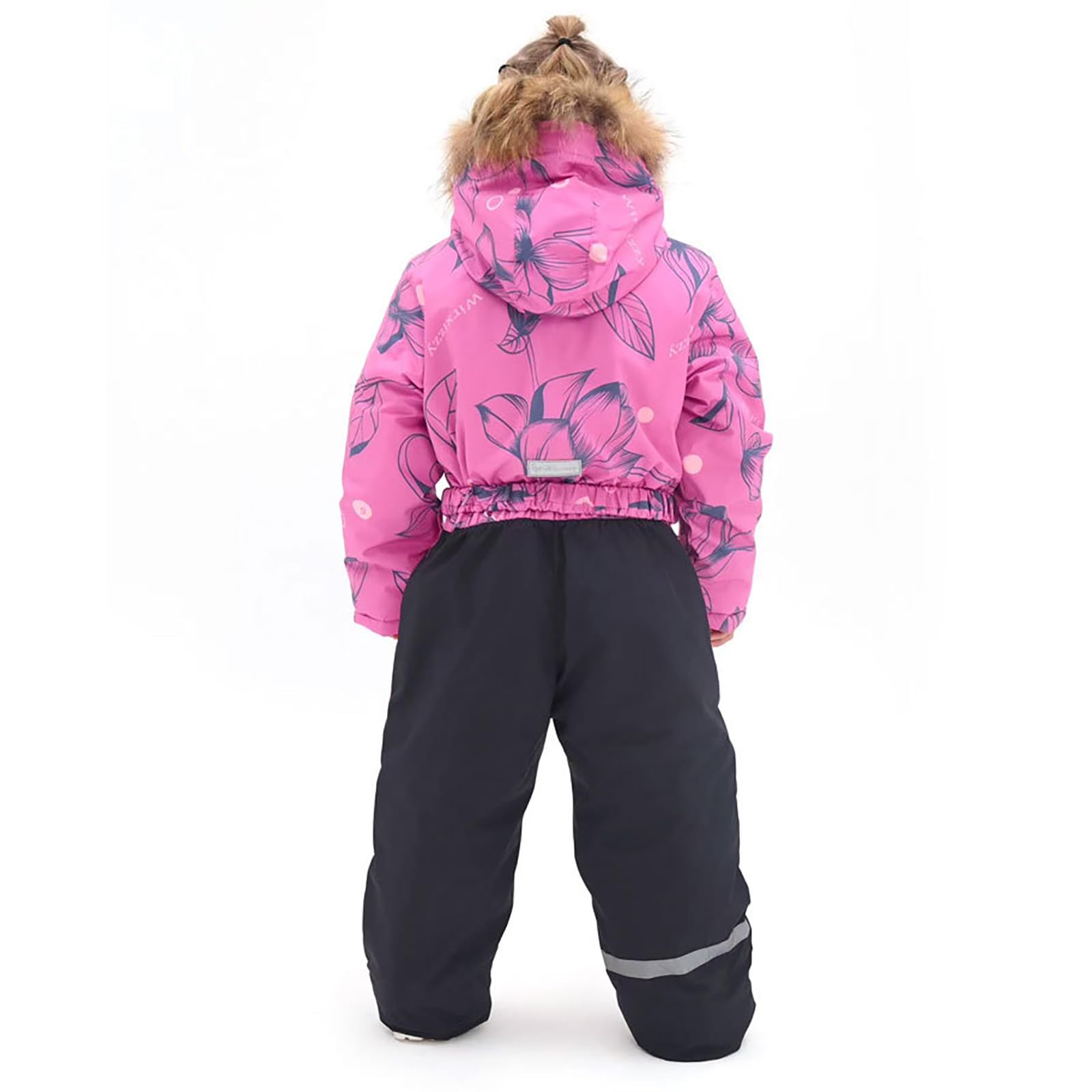 Generisch Tuta da neve da bambina, antivento, abbigliamento da sci, invernale, isolante, giocattolo per attività all'aperto con stampe