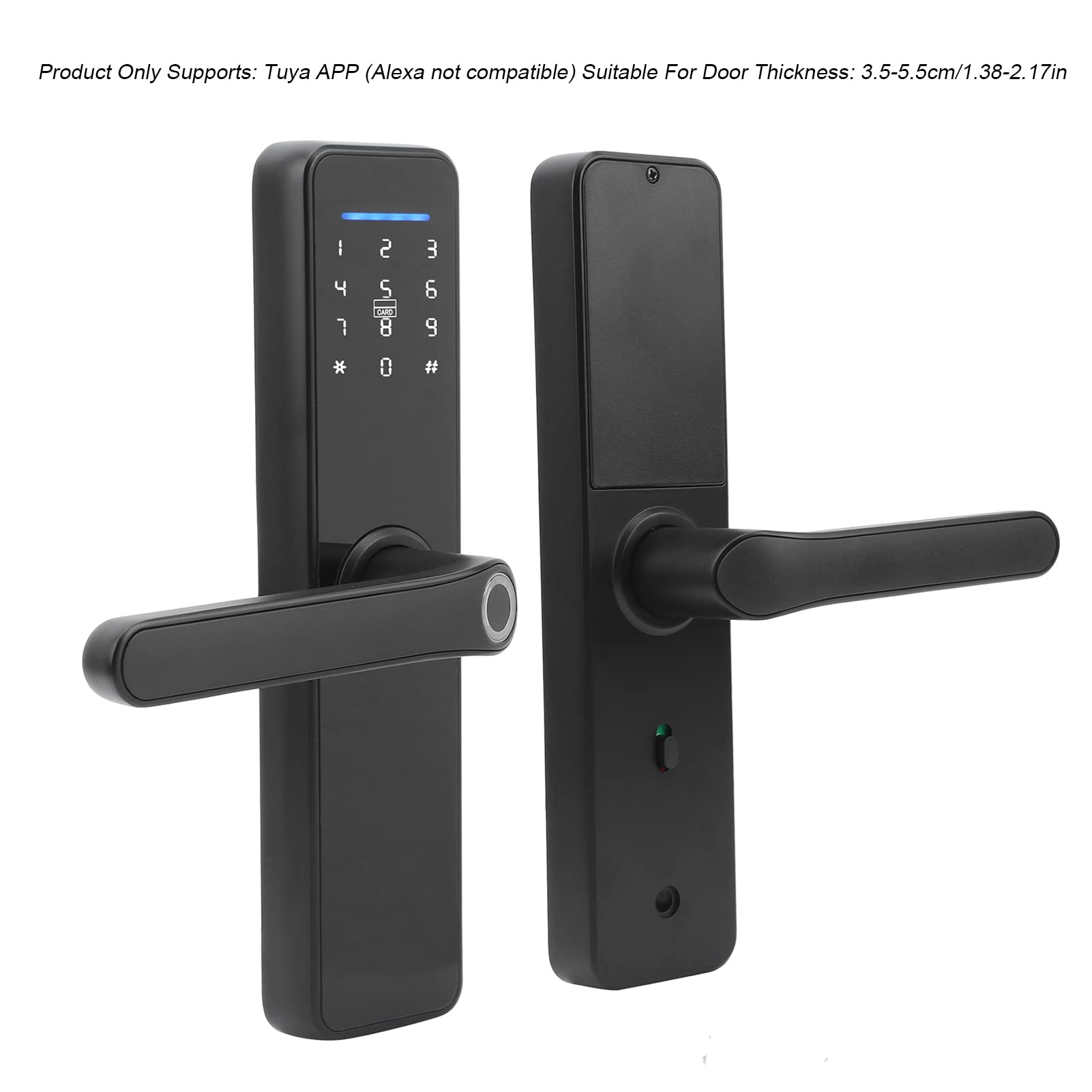 Serrure de Porte Intelligente WiFi Mot de Passe D'empreinte Digitale Carte IC Serrure de Porte électronique Navigation Vocale Intelligente Prise en des Mots de Passe, Clés