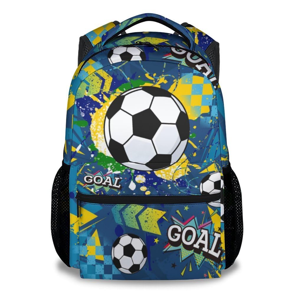 COZYAURA Backpack for Boys - 17 Inch Soccer Bookbag for Soccer Lovers - Lightweight Kids' Backpacks for Elementary Middle School