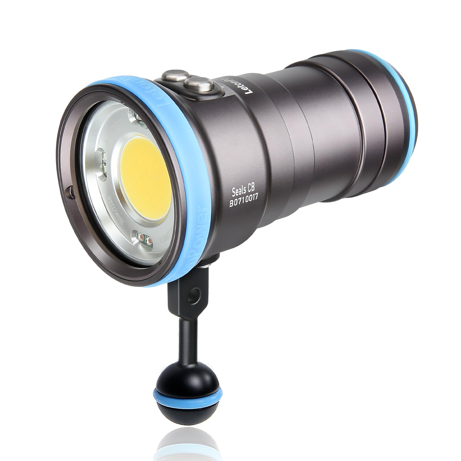 Seal CB Torcia Video Subacquea 4000 Lumen - 120° CRI 94 6500K, Impermeabile 100m, Ricarica USB-C per Video e Foto Subacquee Professionali