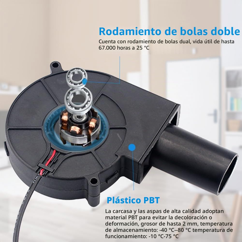 Ventilador Radial de 12 V, 220 V Con Controlador Para Electrodomésticos, Ventilación, Barbacoa, Hinchable, Chimenea, Turbina y Aparatos