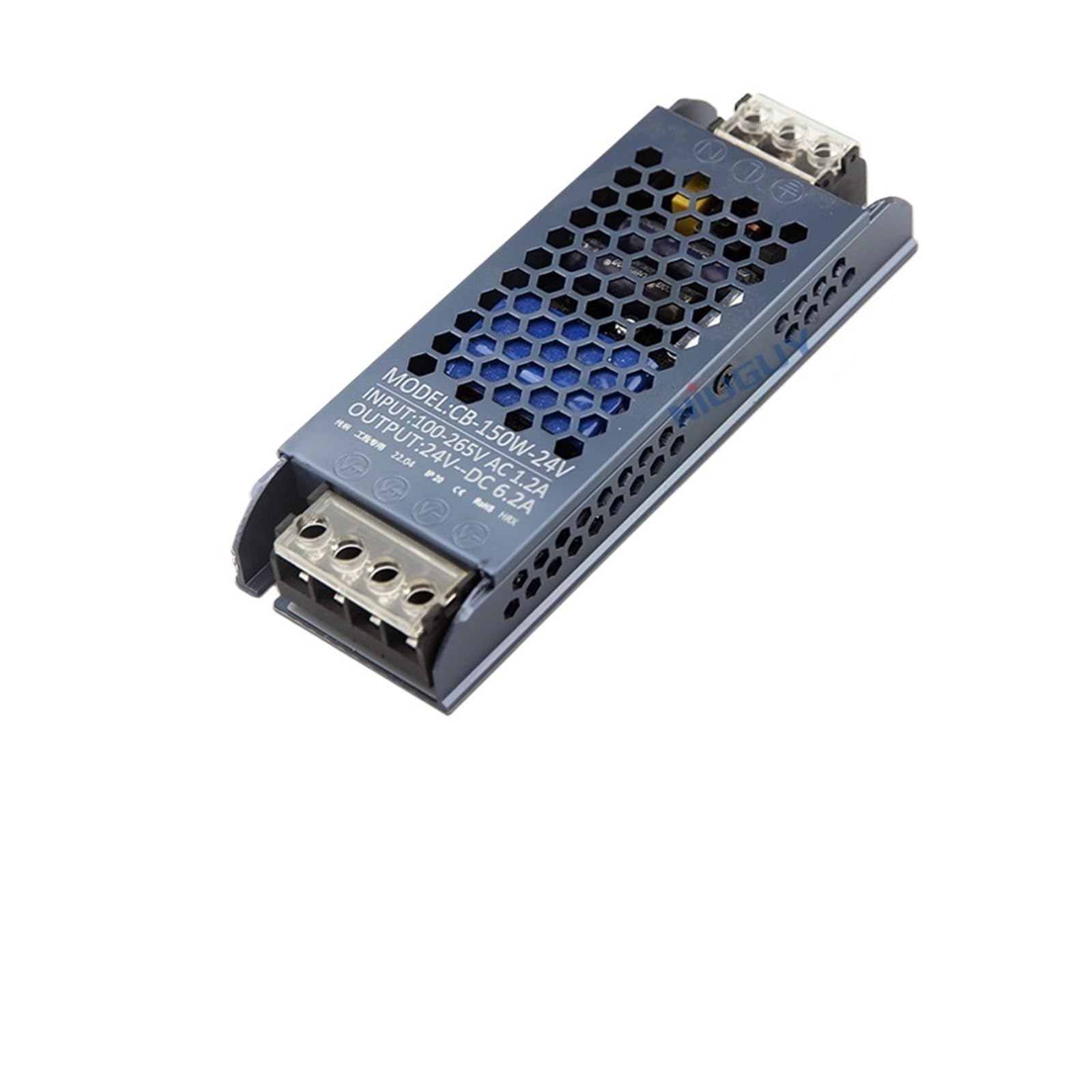 Transformateur d'alimentation LED AC à DC 12V 24V, convertisseur ultra-mince 60W 100W 200W 300W 500W, adapté aux ampoules à bande LED, pilote LED(150W,DC24V)