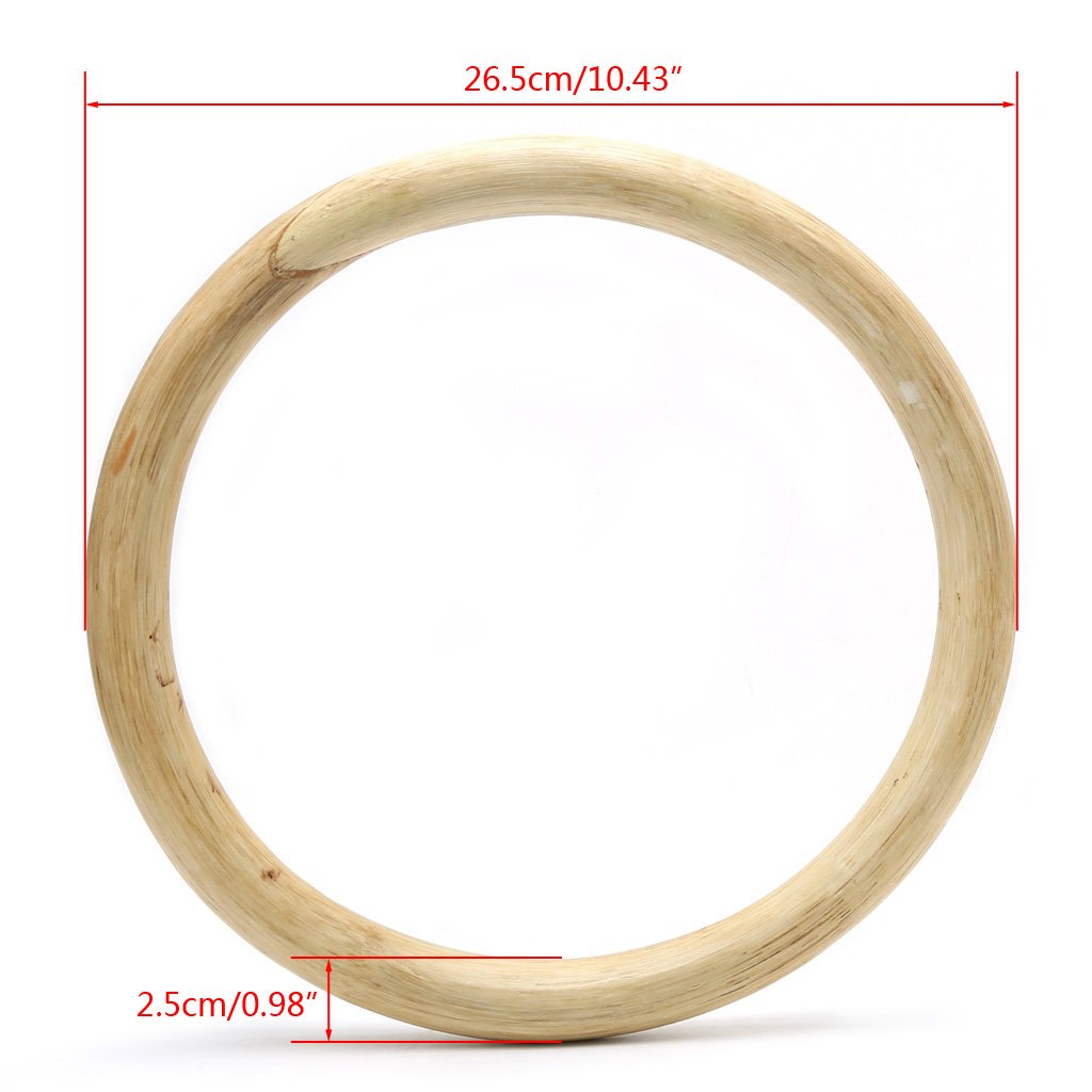 JAGTRADE Wing Chun Rattan Ring Natural Wood Rings Wing Chun Kung Fu Wrist Hand Strength Training Equipment Physical Exercise Ring