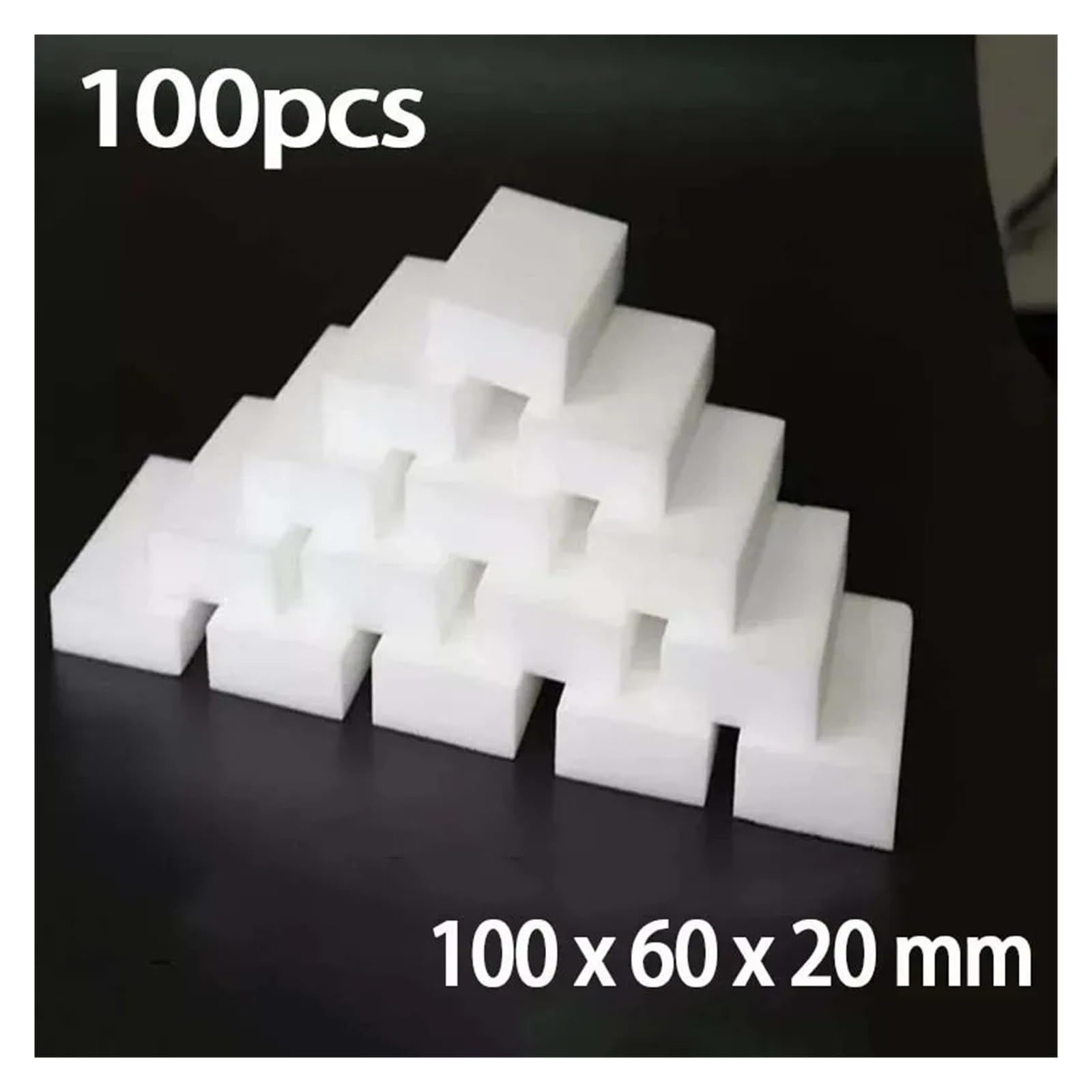 Juego de 100 esponjas limpiadoras melamina for limpieza cocina, baño y oficina