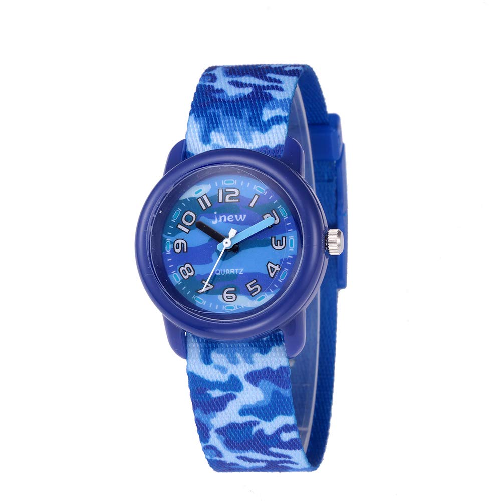 Boy's Kids Children Watch,3D Cute Cartoon Breathable Fabric Band Japanese-Quartz Wristwatches Time Teacher Gifts Watches for Kids Boys Toddlers (Sea Blue)