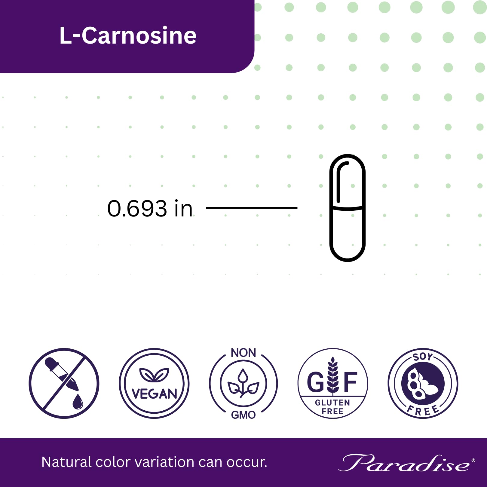 Paradise Herbs L-Carnosine Vegan Non-GMO Gluten Free 60 Capsules — Amazon image 4