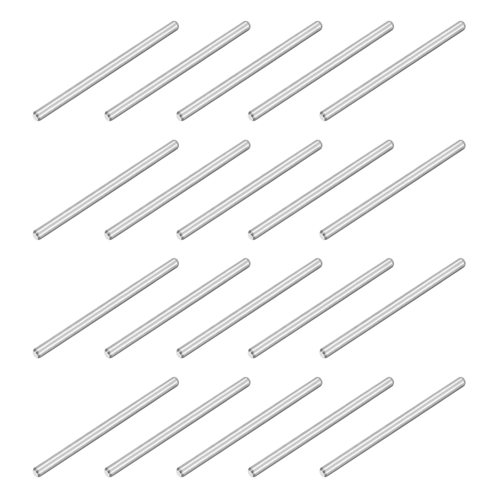 uxcell 120Pcs M1.5 x 25mm 304 Stainless Steel Dowel Pin, Cylindrical Shelf Support Peg Pin Parallel Pin Fastener for Mechanical Manufacturing,