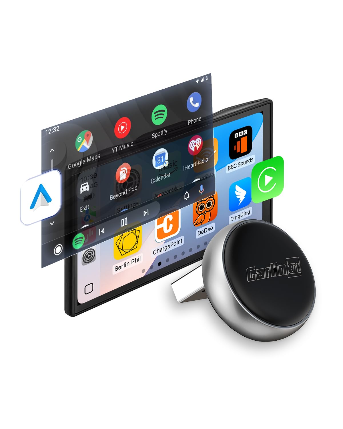 CarlinKit MINI-Ultra 3 Wireless Adapter – Kabelloses CarPlay/Android Auto, Plug-and-Play, USB/Typ-C, OTA-Upgrade