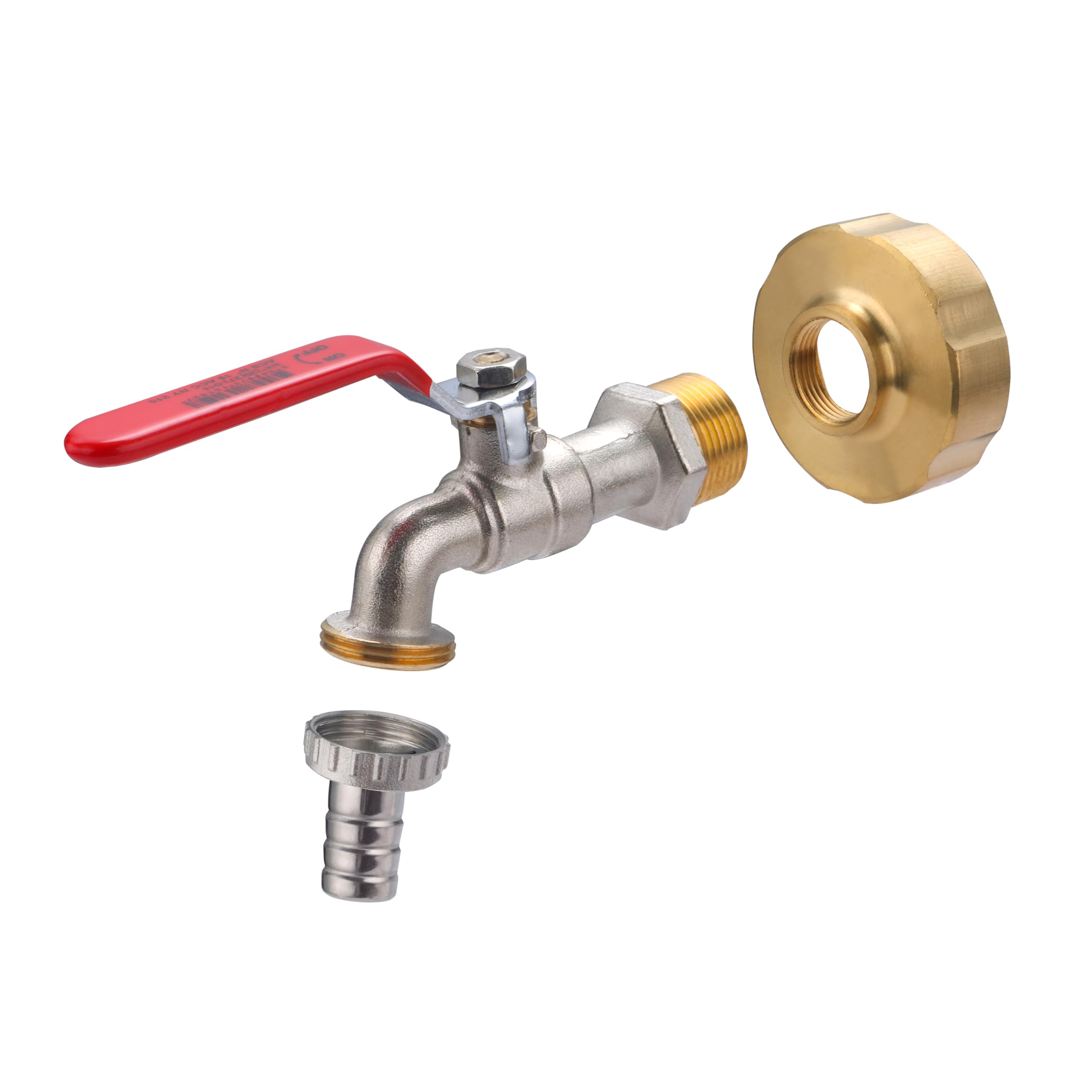 Grifo de Jardín 1/4 de Vuelta Macho 3/4 con Adaptador de Tanque y Rollo de Teflón | Kit Completo para Depósitos de Agua | Fácil Instalación | AROZ