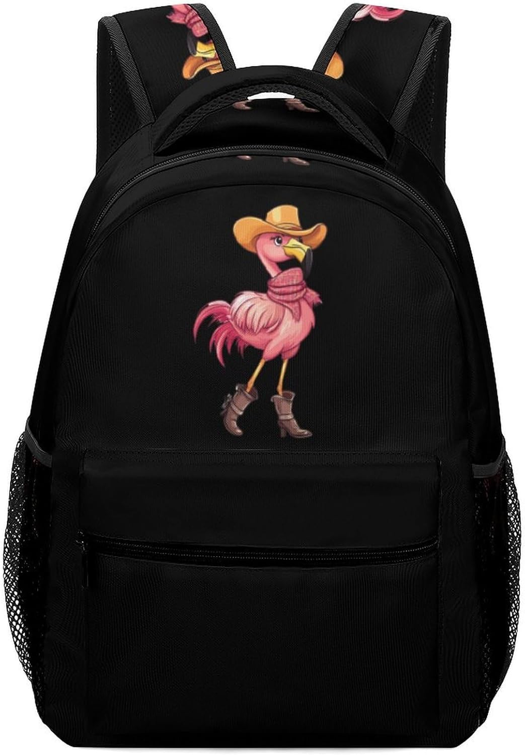 Cute Flamingo Tropical Birds Laptop Backpack Lightweight Travel Daypack Shoulder Bag for Men Women