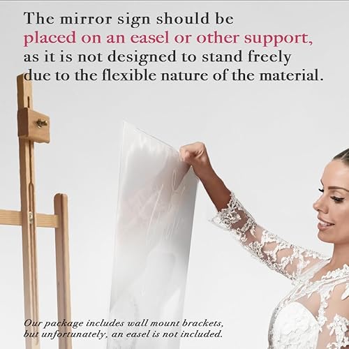 Miniatura 6 de Letrero de bienvenida de boda con espejo plateado personalizado  Letreros de boda de acrílico con espejo plateado y dorado personalizado  Letrero de