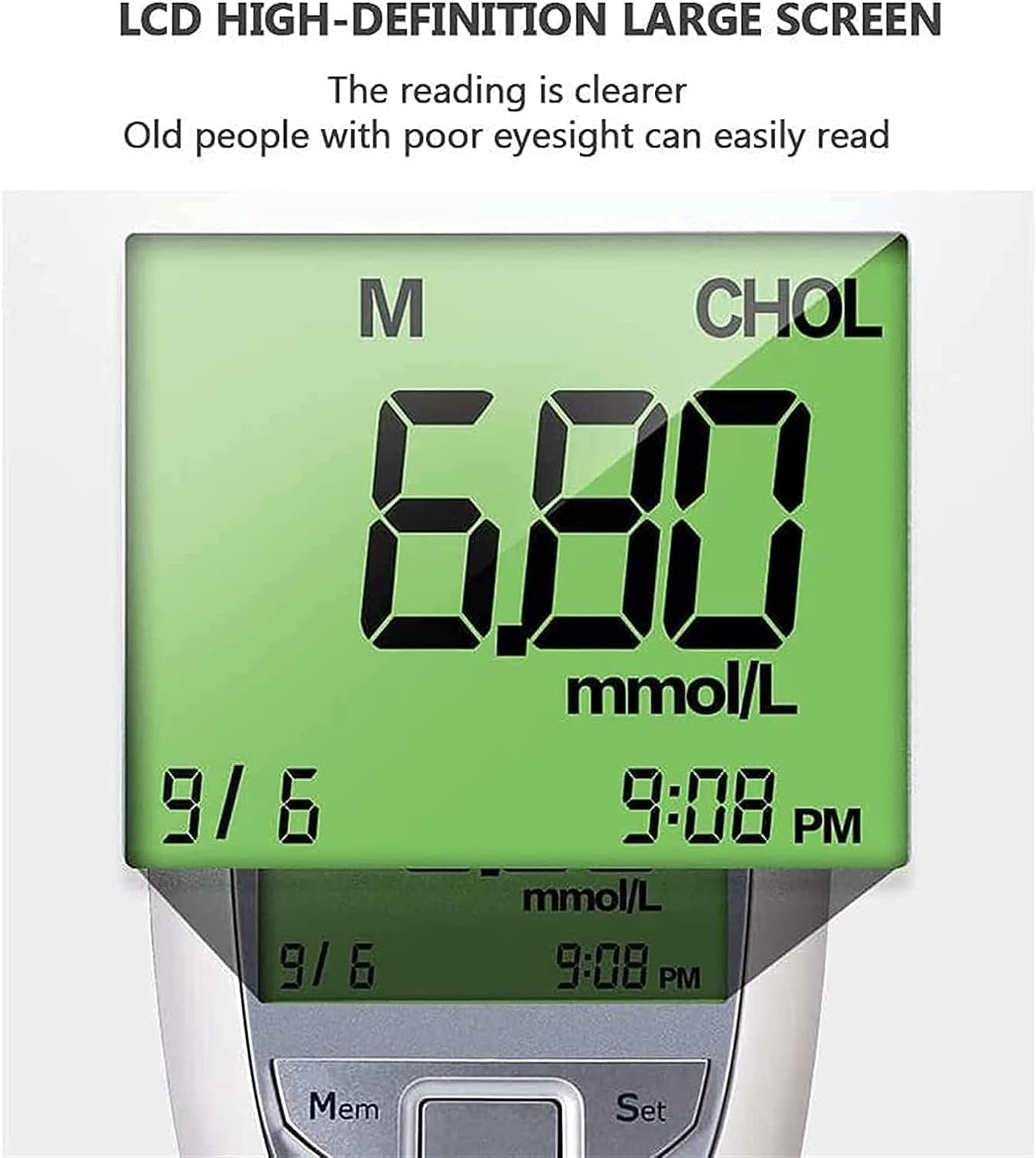 Kit Di Monitoraggio Del Glucosio Del Tester Multifunzione,3 Su 1 Tester Di Colesterolo Totale Di Acido Urico,Kit Di Test Del Diabete Facile Da Operare Con Metro,25 Glicemia,10 Acido Urico,10 Colestero