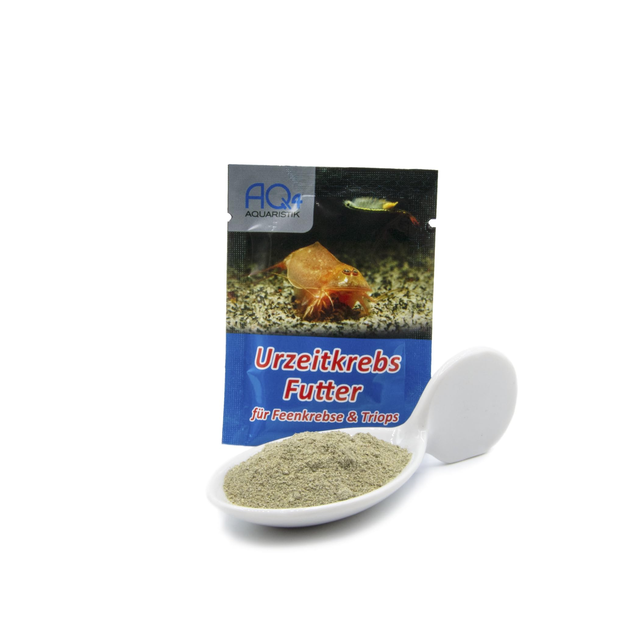 Futter für Urzeitkrebse (Triops, Feenkrebse, Artemia) -mit Anleitung- Aufzuchtfutter für Nauplien mit Chlorella Algen, pflanzlichen und tierischen Bestandteilen, Mineralstoffen, 5 g