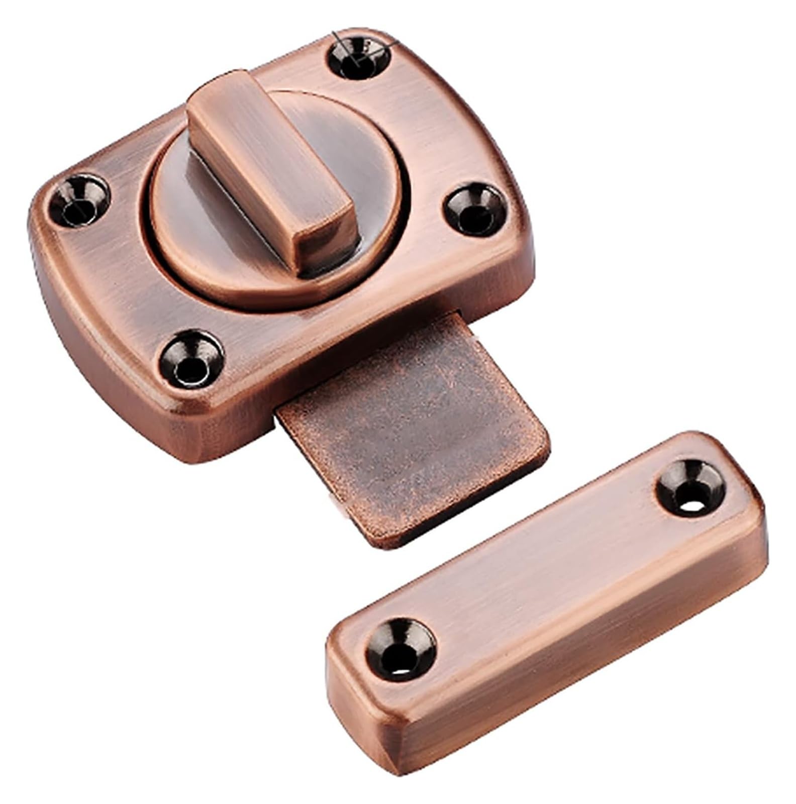 Door Latch， Zinc Alloy Barrel Bolt Door Latch Lock Security Multicolor for Doors Cabinets Windows(Red Patina)