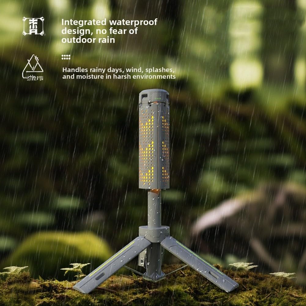 Faltbare LED Laterne 1000lm Dimmbar PC+ABS Aluminium | 8000mAh für akku, USB Ein-/Ausgang, Powerbank Funktion, wasserdichtes Design, lange Laufzeit bis 13h