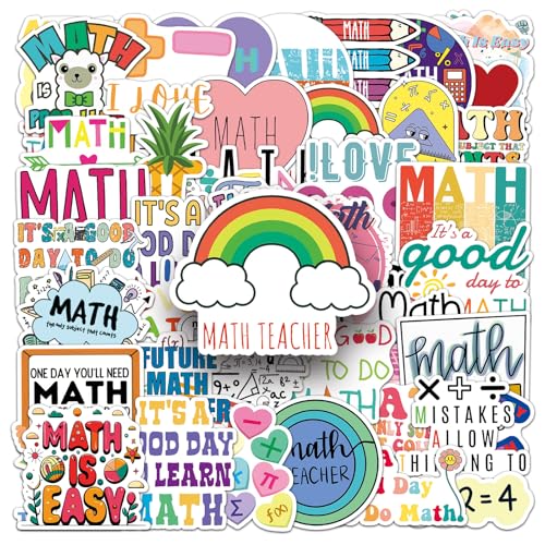 100 Stück Mathematisch Aufkleber Auto Laptop Telefon Gitarre Skateboard Motorrad Fahrrad Math Stickers Set Vinyl Wasserdicht Aesthetic Aufkleber für Jugendliche Kinder Erwachsene