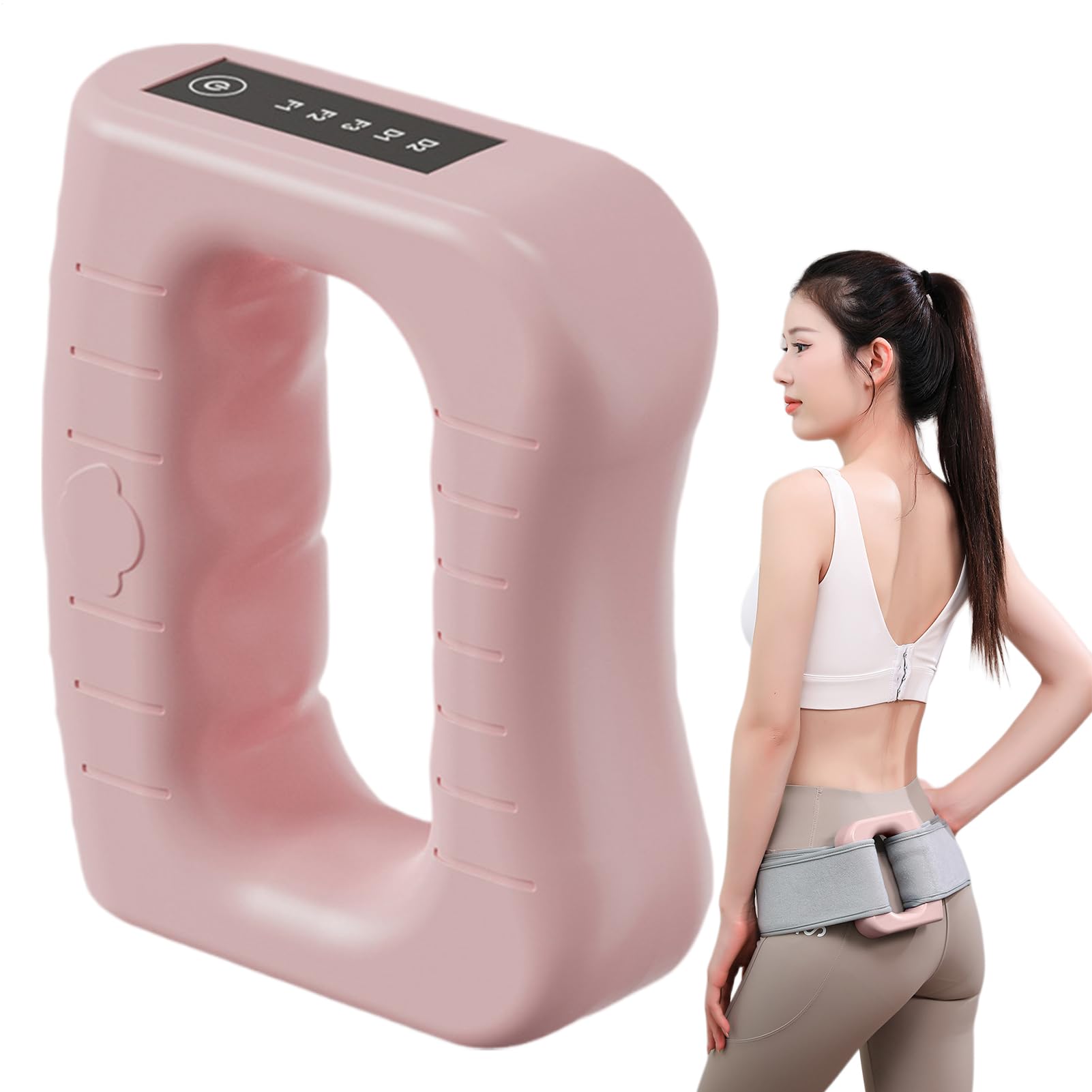 Body Massager | Electric Abdomen Massager,5 Vibration Modes, Rechargeable Portable Ring Shape Relaxer with Belt for Head Waist Legs Foot Muscle