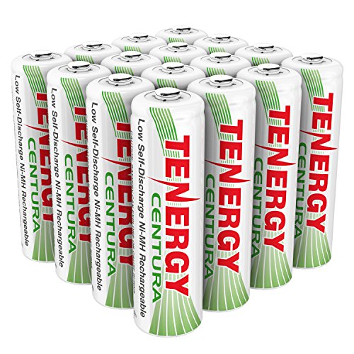 Tenergy AA Rechargeable NIMH Battery 2000mAh Pre-Charged Household Battery Low Self Discharge High Performance AA Battery Pack for Remote Controller/Toys/Flashlight/Mice, 16 Count