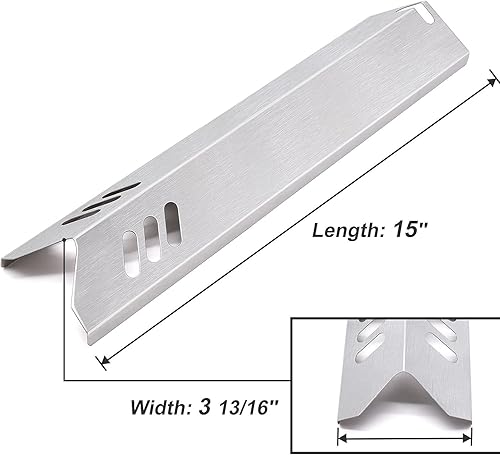 Miniatura 39 de Adviace Protectores térmicos de repuesto para parrilla de 15 pulgadas Dyna-Glo DGF493BNP, DGF510SBP, juego de 4 placas térmicas para parrilla