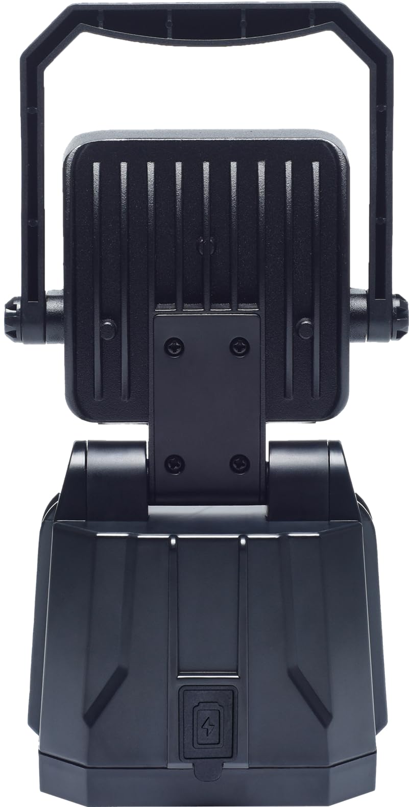 Berger & Schröter | Mobiler LED Arbeitscheinwerfer, 15 W Arbeitslicht, Magnetfuß, 4500 mAh 7,4 V Akku 33.3Wh, 9 LEDs, weiß und orange, IP66, 90° verstellbar, Tragegriff, Nahfeldausleuchtung