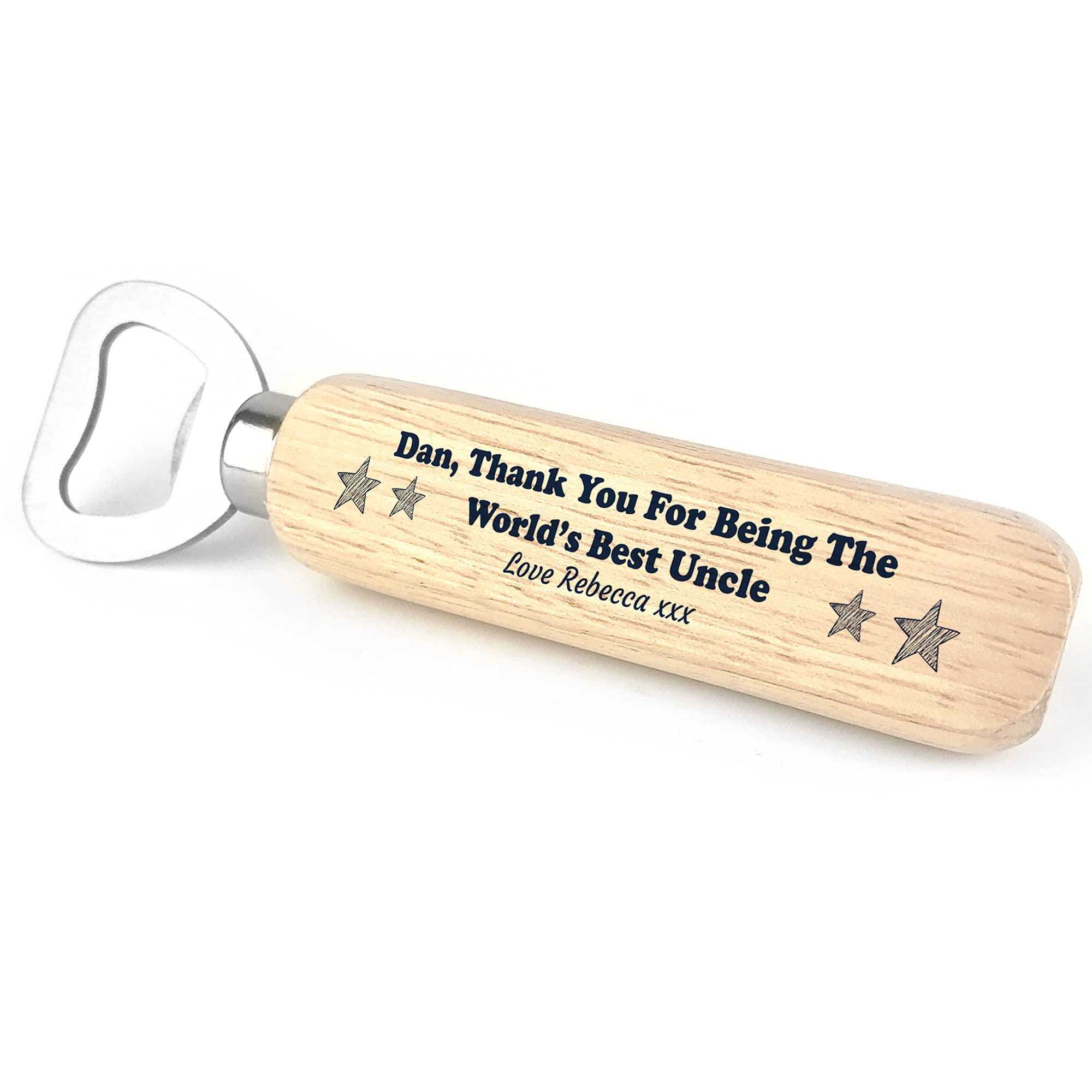 Personalised Novelty Gift for Uncle Birthday Christmas Bottle Opener Thank You Gift for Him