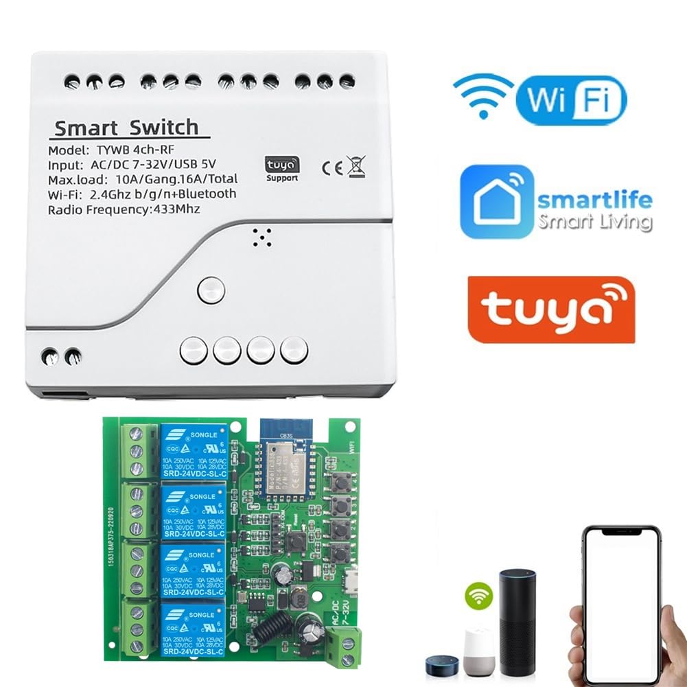 Tuya Interruttore Matter Smart Modulo Relè compatibile con Alexa Google Homekit