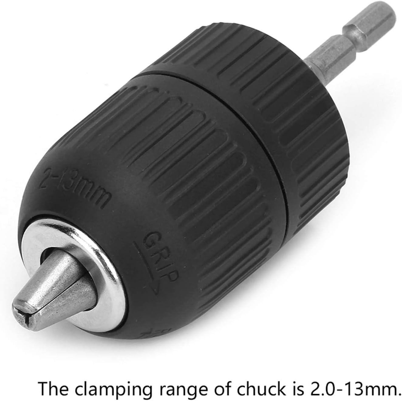 Drill Chuck Extension Adapter Drill Bit Connector Keyless 1/4 Hex to 1/2-20UNF 2.0-13mm Durable Comfortable Sleeve